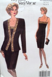 8512 EZ VOGUE SHAPED JACKET, STRAPPY DRESS PATTERN 6-10, 12-16 choice